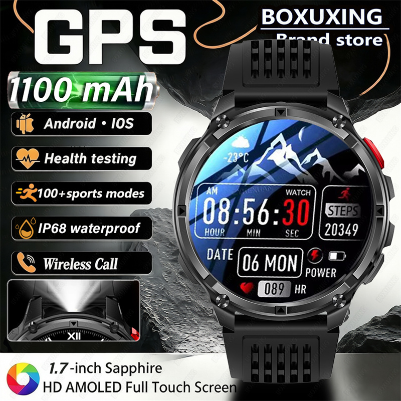 Heart Rate Gps Watch - 2026 New 1100mAh Large Battery GPS