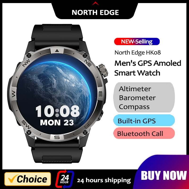 Smartwatch Watches For Men Digital - NORTH EDGE GPS Sports Smart Watch