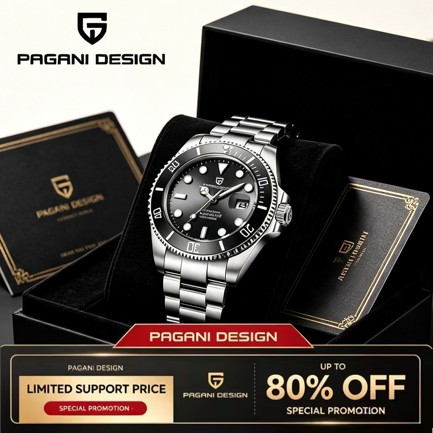 Watch Bezel Insert - PAGANI DESIGN 2026 New PD-1639 Automatic