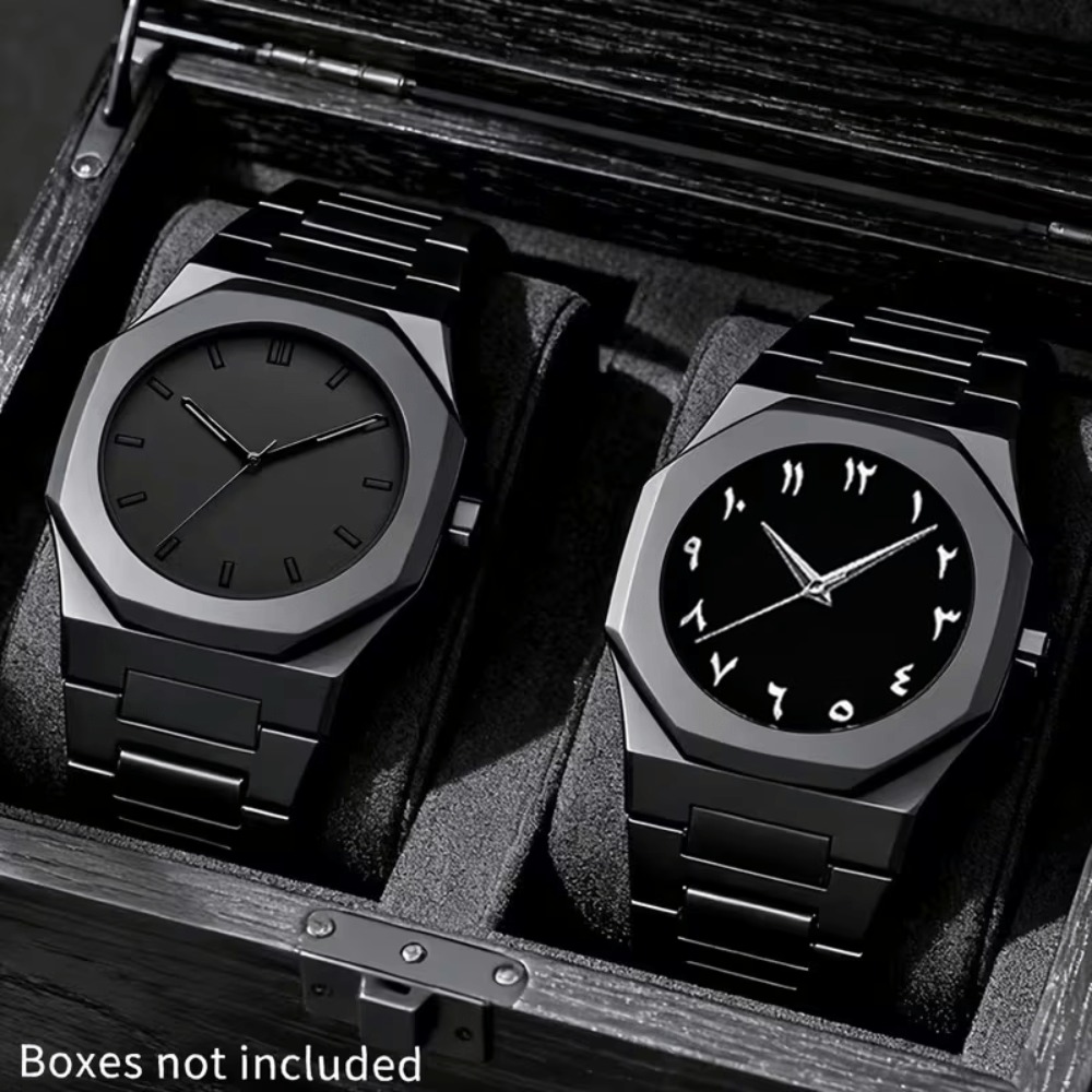Smartwatch Watches Birthday Gift For Men - 2pcs Watch, Fashion Quartz Wristwatches, Suitable