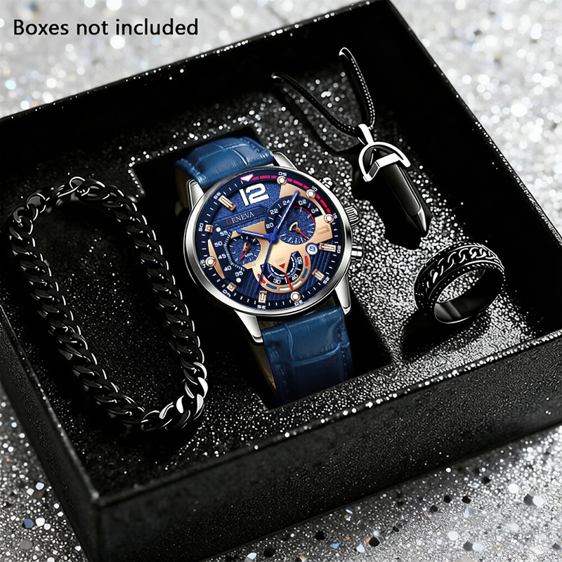 Smartwatch Watches Birthday Gift For Men - 4pcs Men Fashion Watch Luxury Business