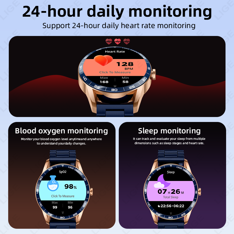 LIGE 2026 Smart Watch Men Blue - Smartwatch Watches Birthday Gift For Men 评论和价格