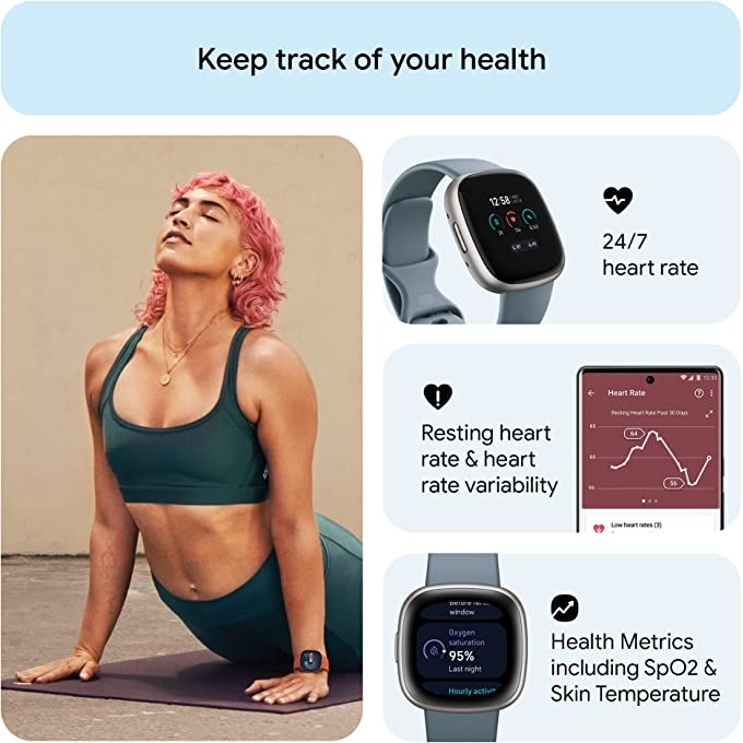 Fitbit Versa 4 Smart Watch Bui - Heart Rate Gps Watch 评论和价格