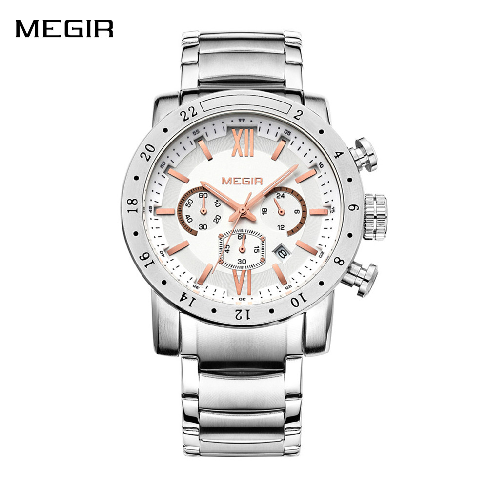 MEGIR Stainless Steel Casual W - Smartwatch Watches For Men Digital 评论和价格