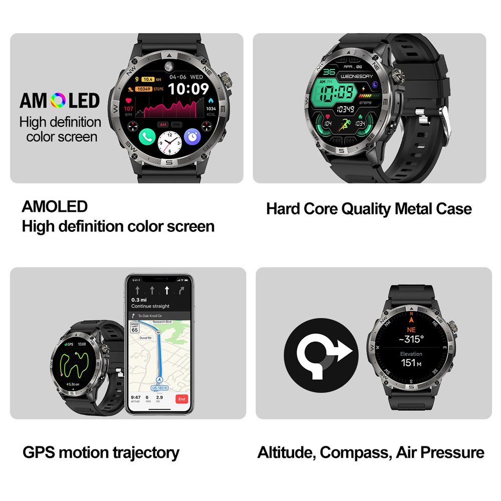 NORTH EDGE GPS Sports Smart Wa - Smartwatch Watches For Men Digital 评论和价格