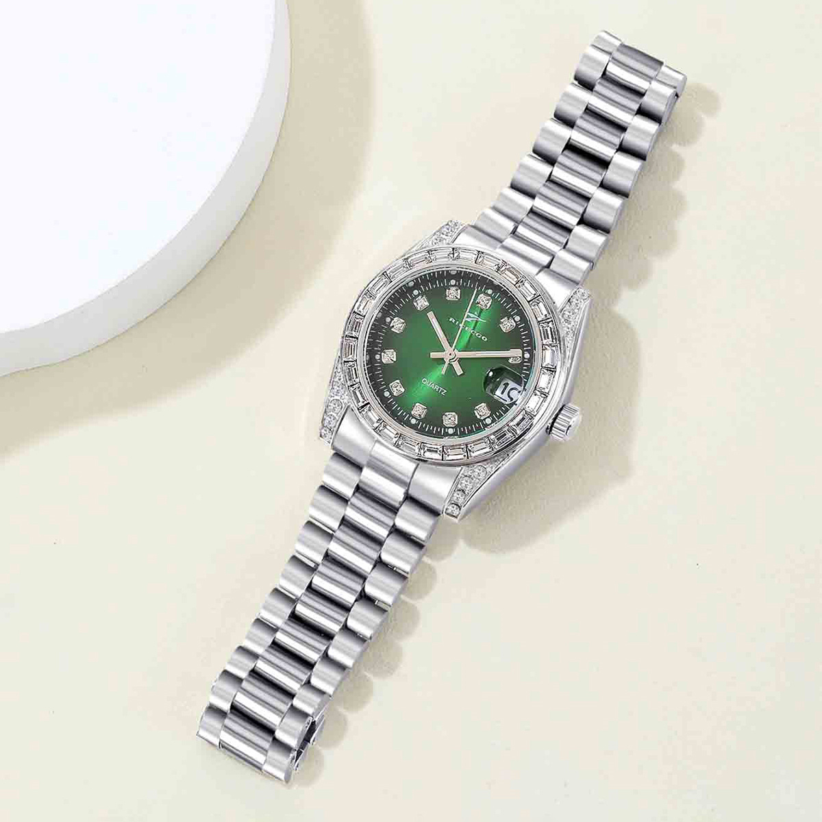 Classic green dial studded dia - Watch Bezel Insert 评论和价格