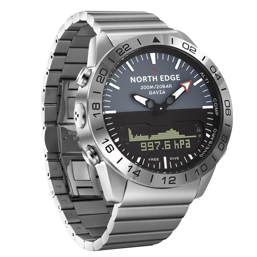 NORTH EDGE GAVIA2 Men's Dive 5 - Altimeter Compass Watch 评论和价格