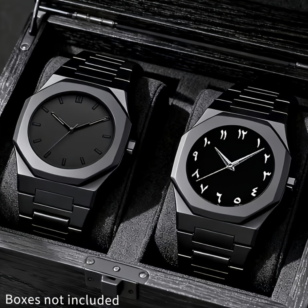 2pcs Watch, Fashion Quartz Wri - Smartwatch Watches Birthday Gift For Men 评论和价格