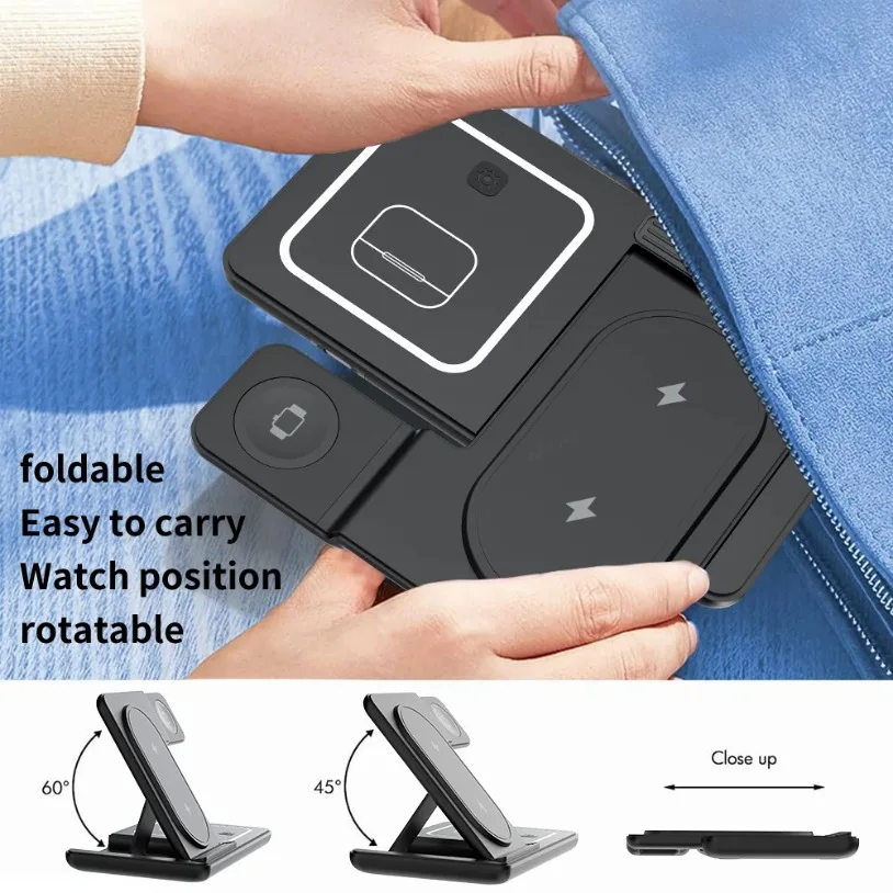 3 in 1 Foldable Wireless Charg - Smartwatch Apple Watch 评论和价格