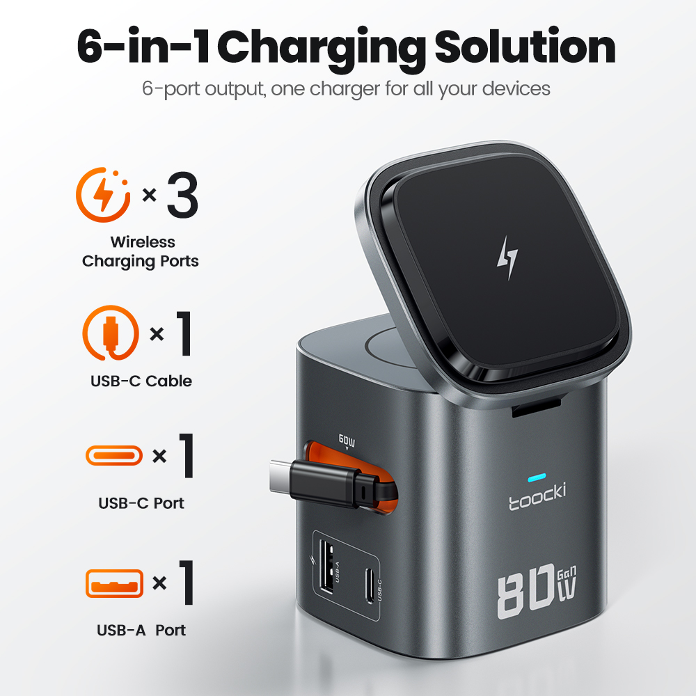 Toocki 80W 6-in-1 GaN Charging - Smartwatch Apple Watch 评论和价格