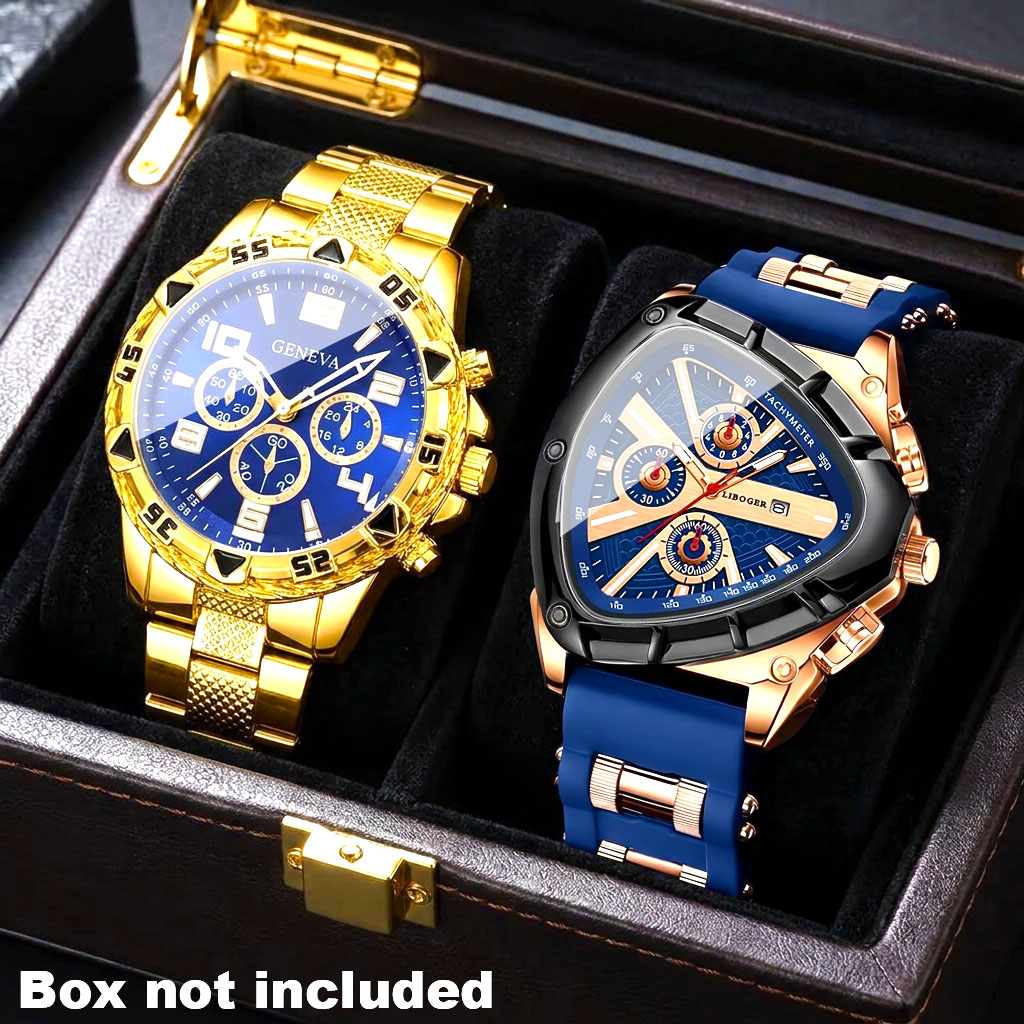 2Pcs Men's Fashionable Luxury  - Smartwatch Watches Birthday Gift For Men 评论和价格