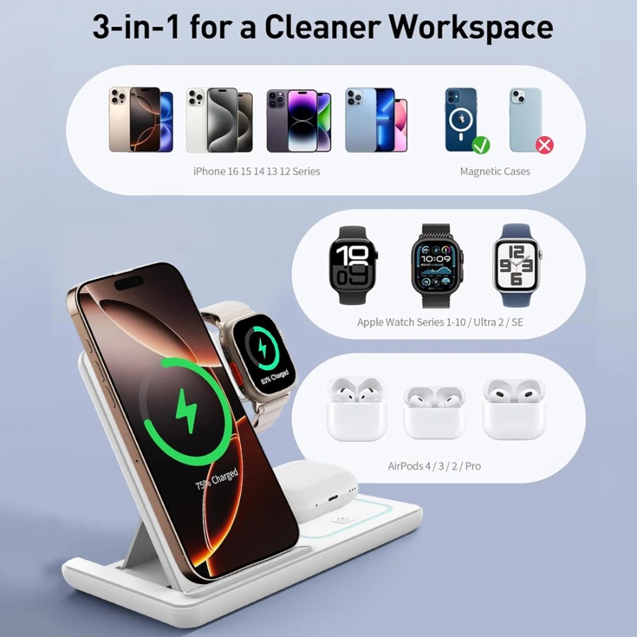 3 in 1 Foldable Night LED Ligh - Smartwatch Apple Watch 评论和价格
