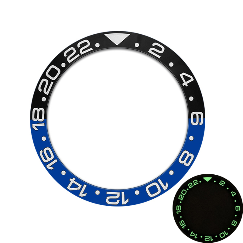38mm Curved Blue Green Luminou - Watch Bezel Insert 评论和价格