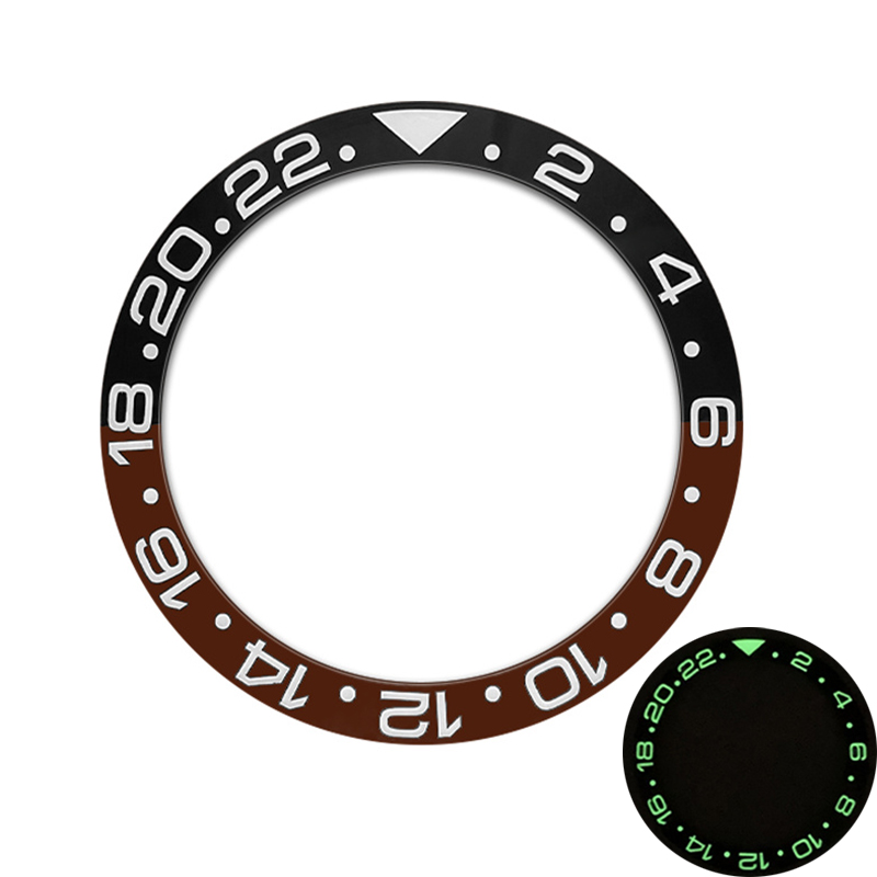 38mm Curved Blue Green Luminou - Watch Bezel Insert 评论和价格