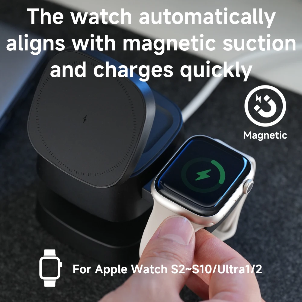 Magnetic 3 in 1 Wireless Charg - Smartwatch Apple Watch 评论和价格