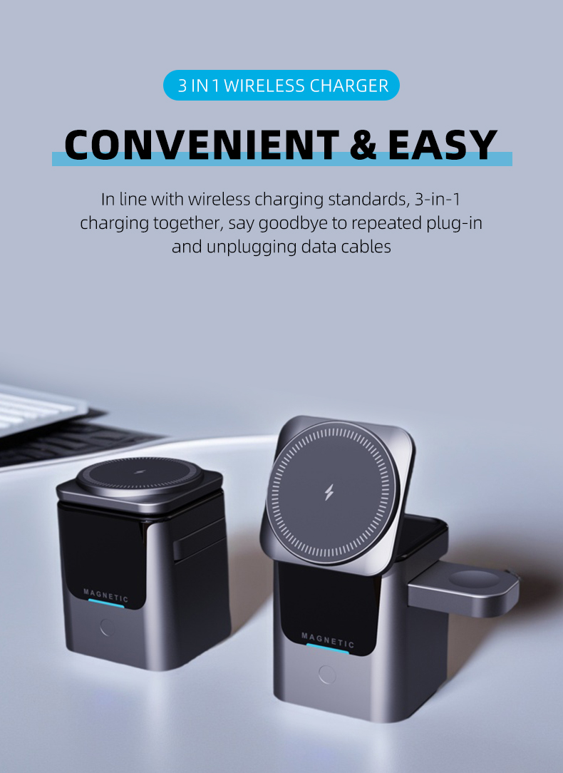 Magnetic 3 in 1 Wireless Charg - Smartwatch Apple Watch 评论和价格