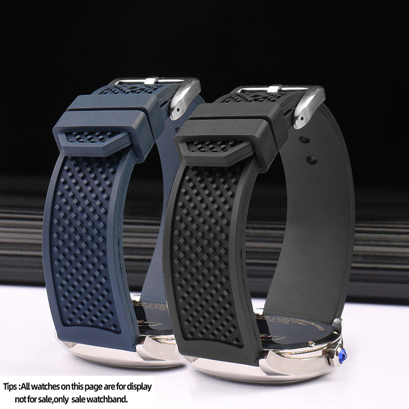 Fluororubber Watch Strap 23mm  - Cartier Watch Tank 评论和价格