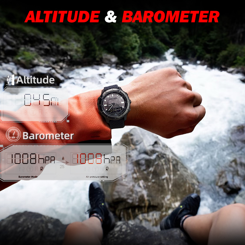 NORTH EDGE THARSIS Men Carbon  - Altimeter Compass Watch 评论和价格