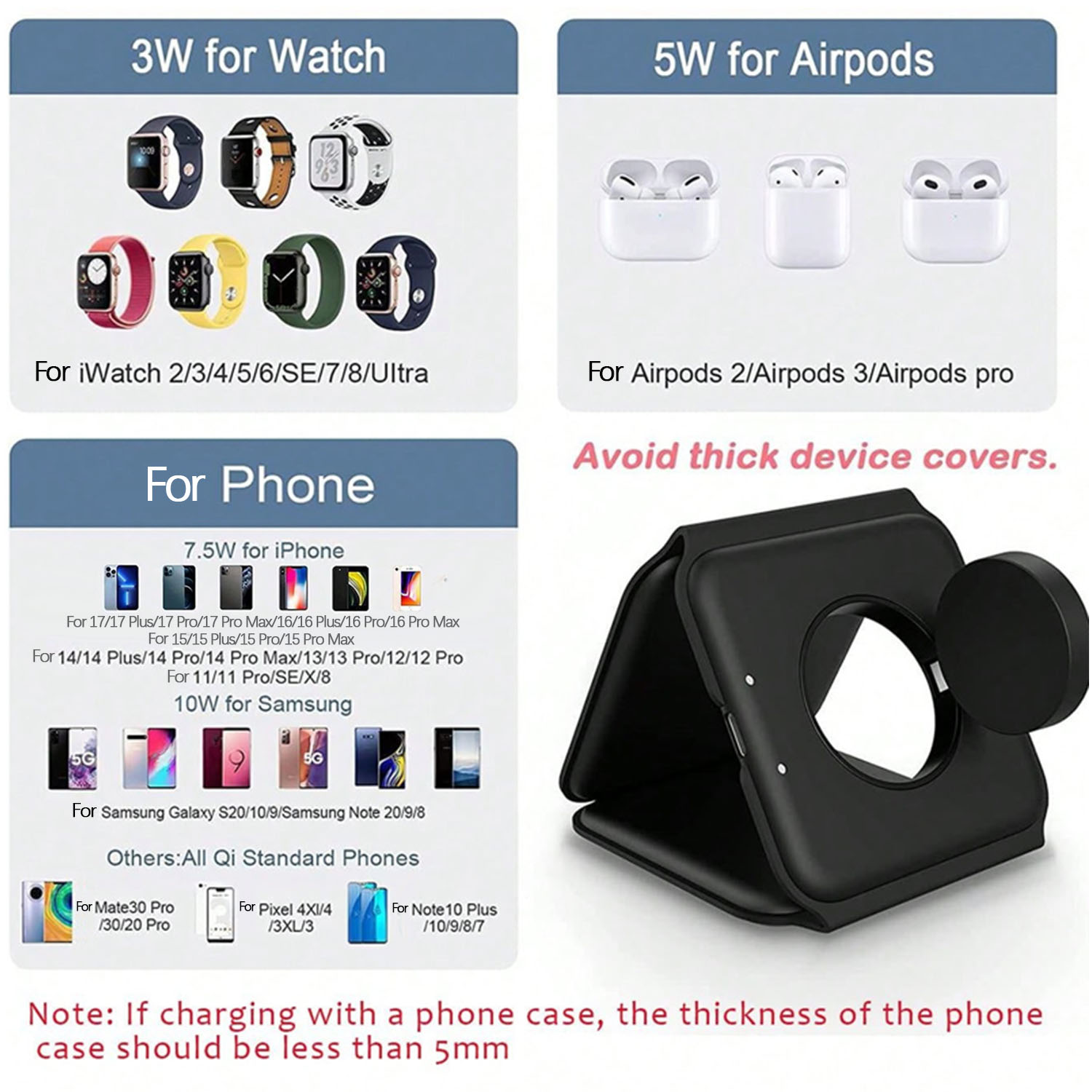 3 In 1 Wireless Charging Stati - Smartwatch Apple Watch 评论和价格